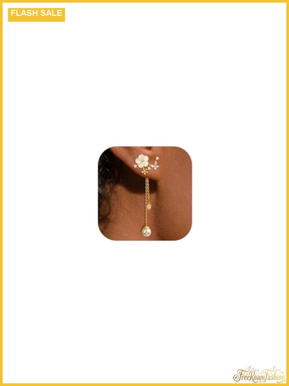 Pearl Drop Dangle Gold Plated Earrings Cubic Zirconia Wedding Jewelry